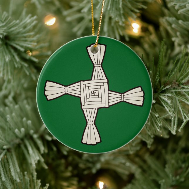Saint Brigid's cross Ceramic Ornament (Tree)