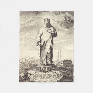 Saint Bruno of Cologne Fleece Blanket
