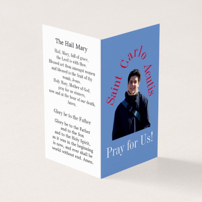 Saint Carlo Acutis Pray Card (Outside)