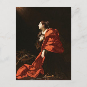 Saint Catherine by Bartolomeo Cavarozzi Postcard