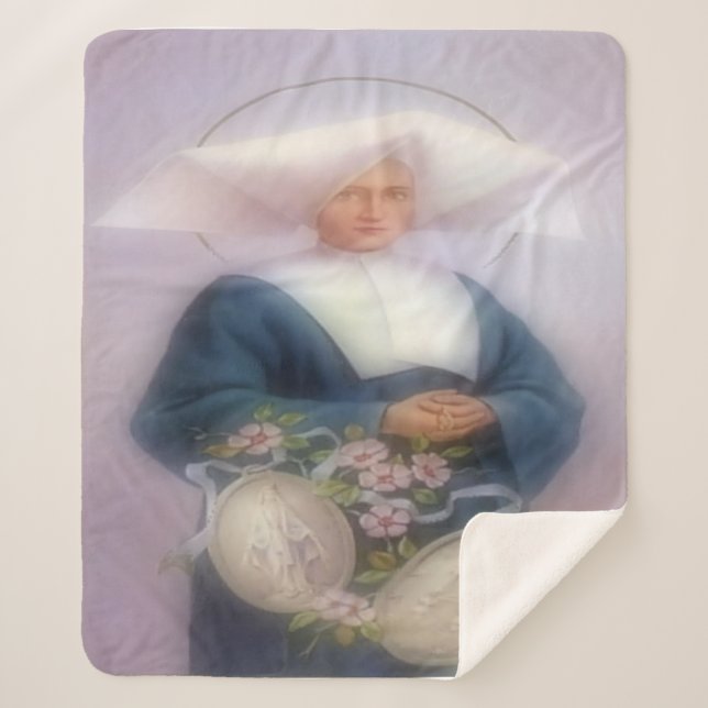 Saint Catherine Laboure Sherpa Blanket (Front)