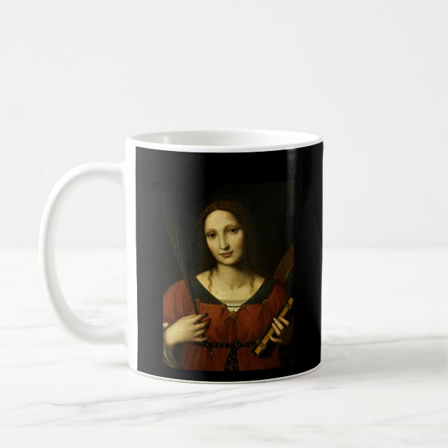 Saint Catherine of Alexandria (Bernardino Luini) Coffee Mug (Left)