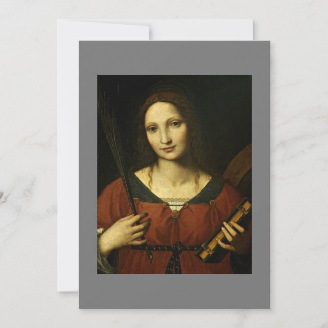 Saint Catherine of Alexandria (Bernardino Luini) Invitation (Front)