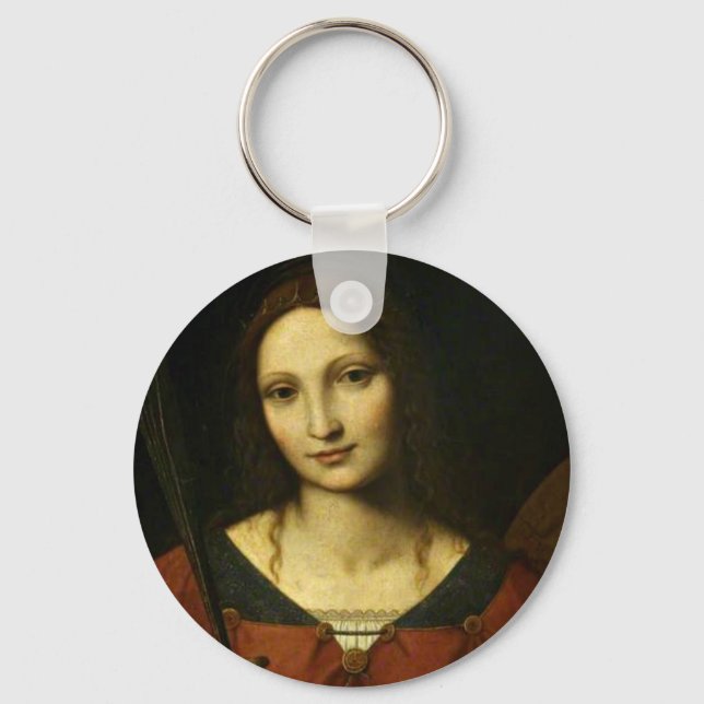 Saint Catherine of Alexandria (Bernardino Luini) Key Ring (Front)