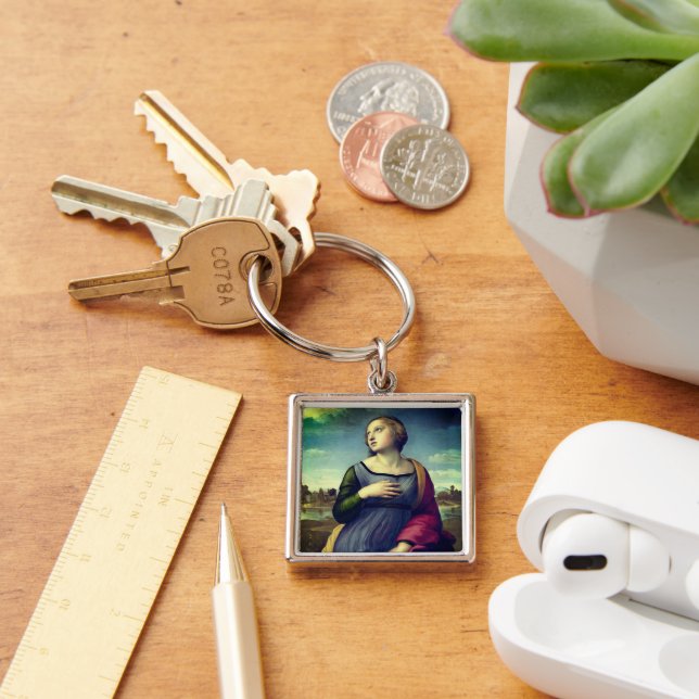 Saint Catherine of Alexandria by Raphael Key Ring (Desk)