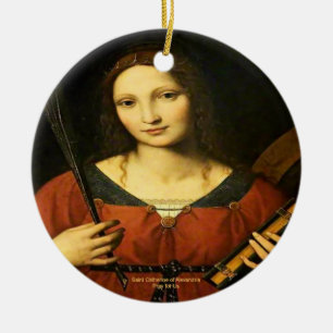 Saint Catherine of Alexandria Ceramic Ornament