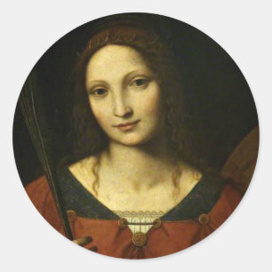 Saint Catherine of Alexandria Classic Round Sticker