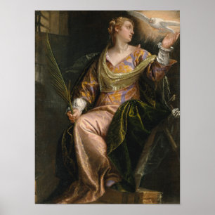 Saint Catherine of Alexandria in Prison Poster