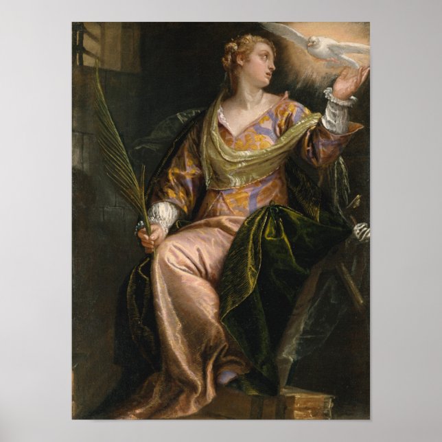 Saint Catherine of Alexandria in Prison Poster (Front)