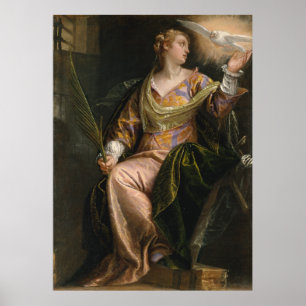 Saint Catherine of Alexandria in Prison - Veronese Poster