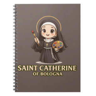 Saint Catherine of Bologna Vintage Catholic Art Notebook