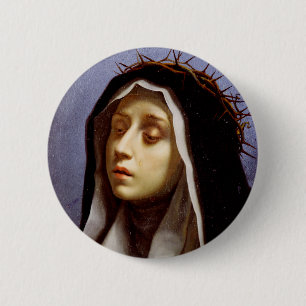 Saint Catherine of Siena 6 Cm Round Badge