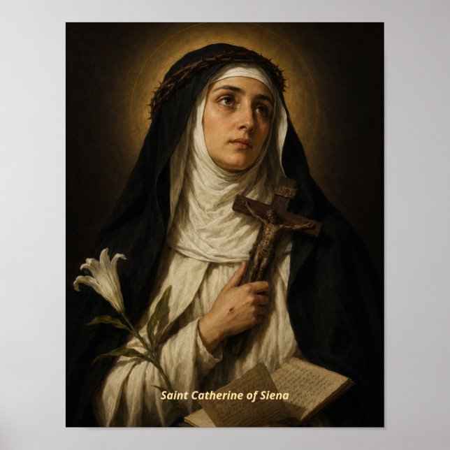 Saint Catherine of Siena Art Print (Front)