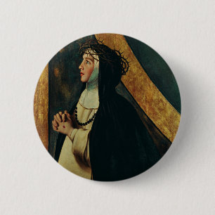 Saint Catherine of Siena by Juan Bautista 6 Cm Round Badge