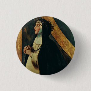 Saint Catherine of Siena by Juan Bautista Maino  3 Cm Round Badge
