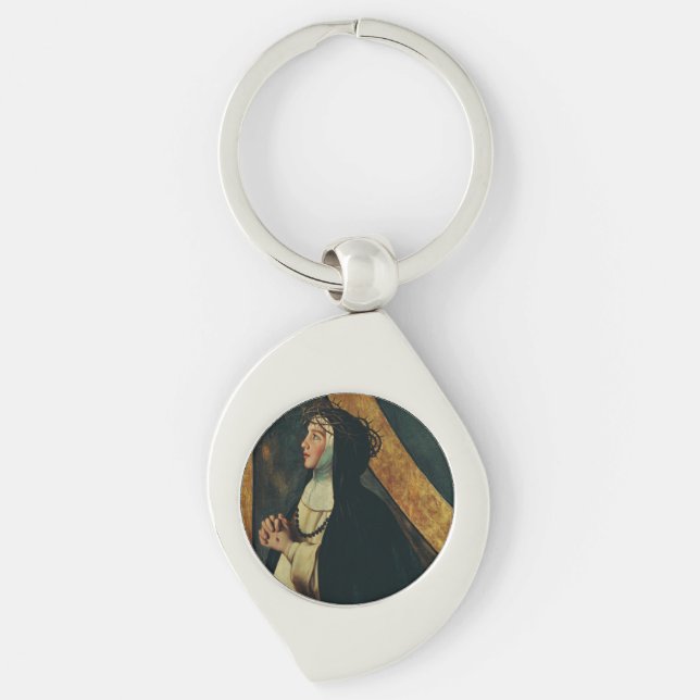 Saint Catherine of Siena by Juan Bautista Maino Key Ring (Front)
