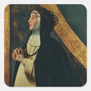 Saint Catherine of Siena by Juan Bautista Maino Square Sticker