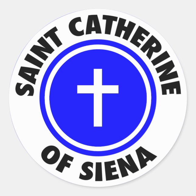 Saint Catherine of Siena Classic Round Sticker (Front)