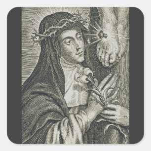 Saint Catherine of Siena Square Sticker