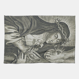 Saint Catherine of Siena Tea Towel
