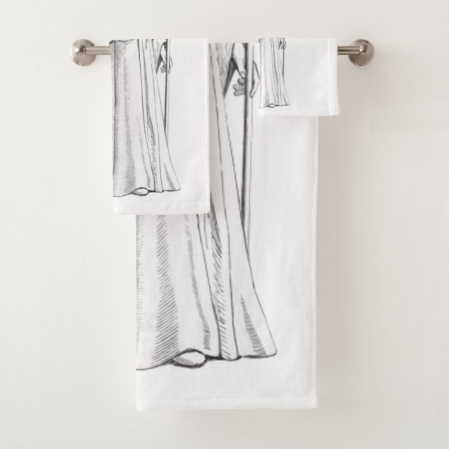 Saint Catherine of Siena Virgin Bath Towel Set (Insitu)