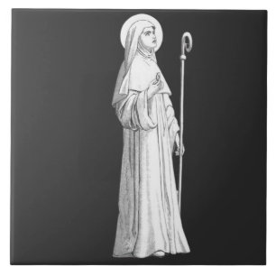 Saint Catherine of Siena Virgin Ceramic Tile