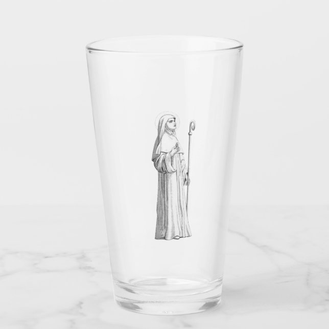 Saint Catherine of Siena Virgin Glass (Front)