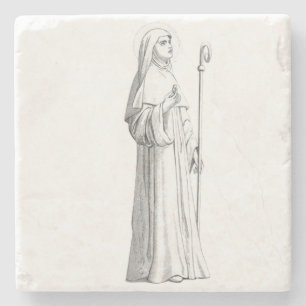 Saint Catherine of Siena Virgin Stone Coaster