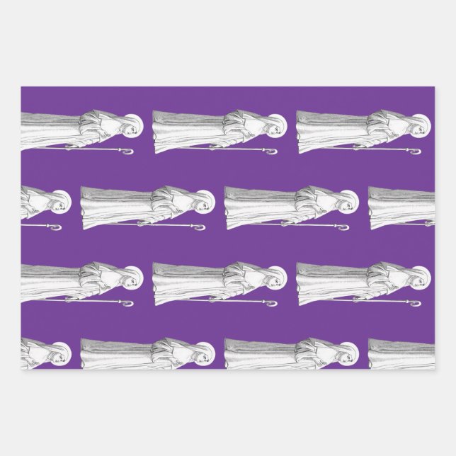 Saint Catherine of Siena Virgin Wrapping Paper Sheet (Front)