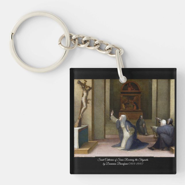 Saint Catherine Receiving the Stigmata  Key Ring (Front)