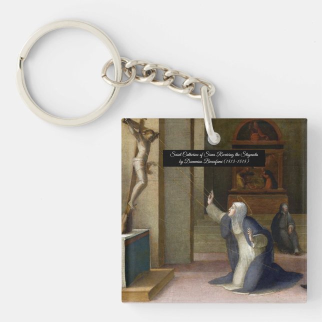 Saint Catherine Receiving the Stigmata  Key Ring (Front)