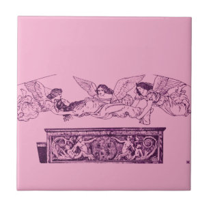 Saint Catherine’s Body Carried by the Angels Ceramic Tile
