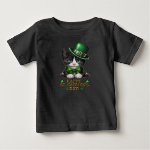 Saint Catrick St Patricks Cat Kids Funny Tee