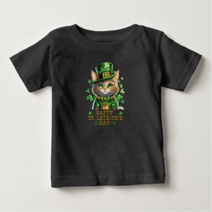 Saint Catrick St Patricks Cat Kids Funny Tee