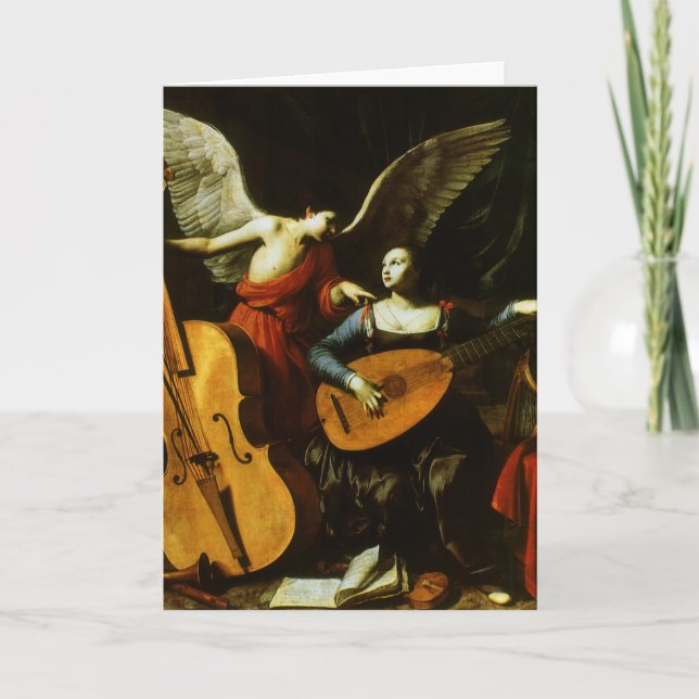 Saint Cecilia and the Angel by Carlo Saraceni Card (Front)