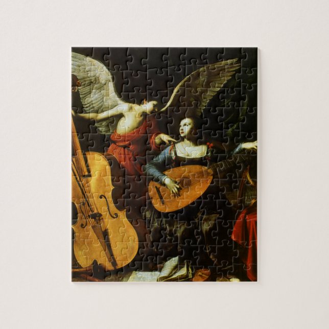 Saint Cecilia and the Angel by Carlo Saraceni Jigsaw Puzzle (Vertical)