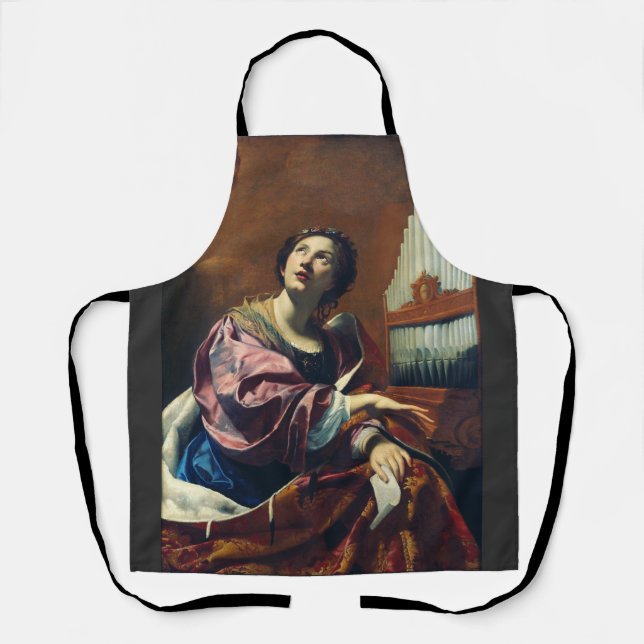 Saint Cecilia by Simon Vouet Apron (Front)