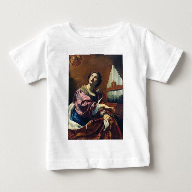 Saint Cecilia by Simon Vouet Baby T-Shirt (Front)