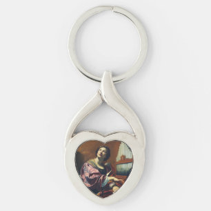 Saint Cecilia by Simon Vouet Key Ring