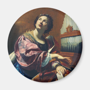 Saint Cecilia by Simon Vouet Magnet