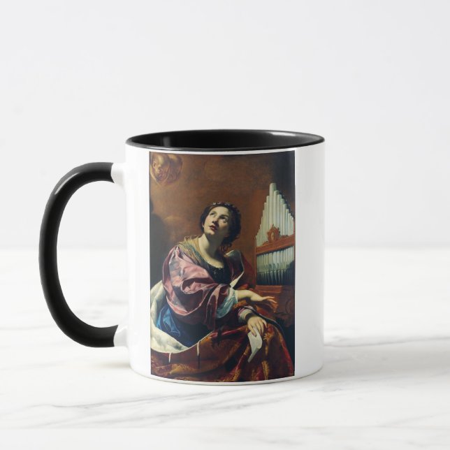 Saint Cecilia by Simon Vouet Mug (Left)