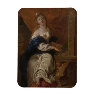 Saint Cecilia c.1700 (Oil on Paper) Magnet