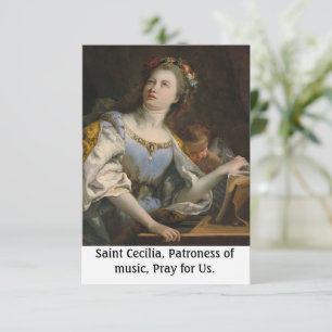 Saint Cecilia Customisable Holy Card