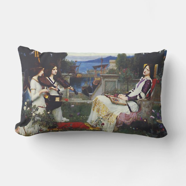 Saint Cecilia in the Garden Lumbar Cushion (Front)