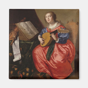 Saint Cecilia (oil on canvas) Magnet