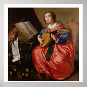 Saint Cecilia (oil on canvas) Poster