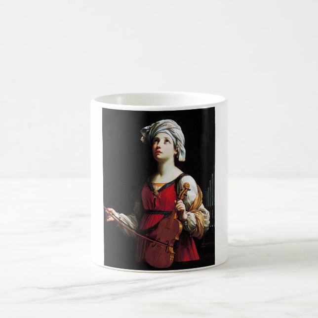 Saint Cecilia (St. Cecilia), Guido Reni Coffee Mug (Center)