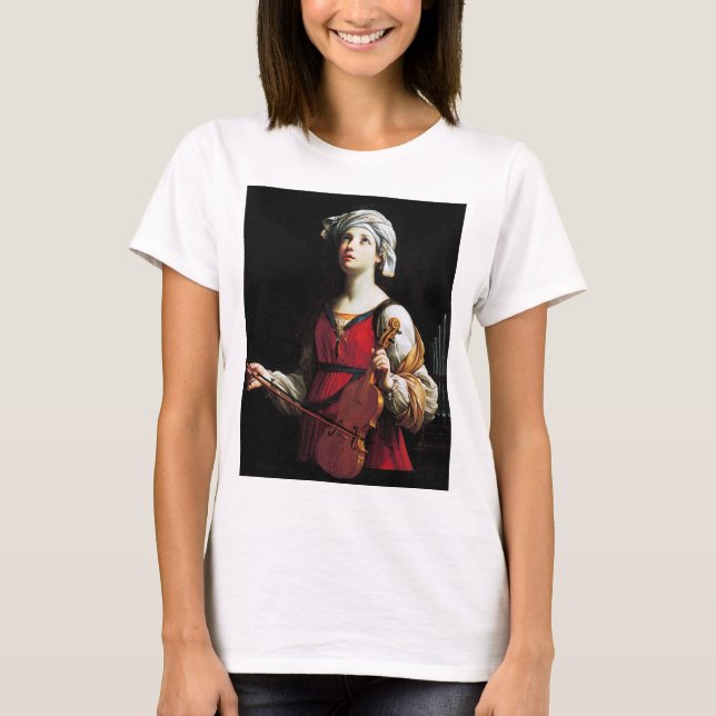 Saint Cecilia (St. Cecilia), Guido Reni T-Shirt (Front)