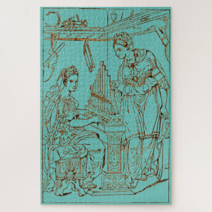 Saint Cecilia with Saint Catherine of Alexandria Jigsaw Puzzle