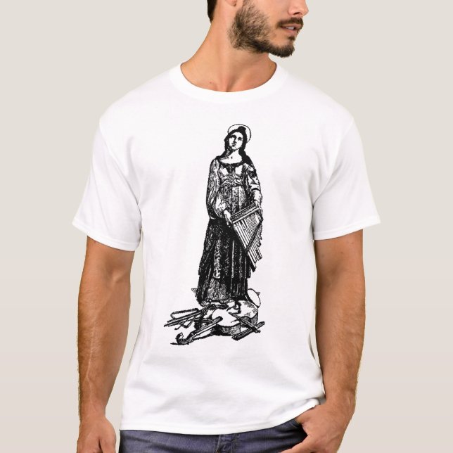 Saint Cecilia with violin by Raphael T-Shirt (Front)